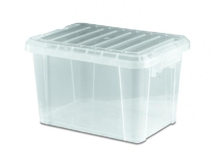 Araven Aufbewahrungsbox mit Griff und Deckel, aus transparentem Kunststoff, Inhalt: 9 l Lange: 380 mm, Breite: 265 mm, Höhe: 155 mm