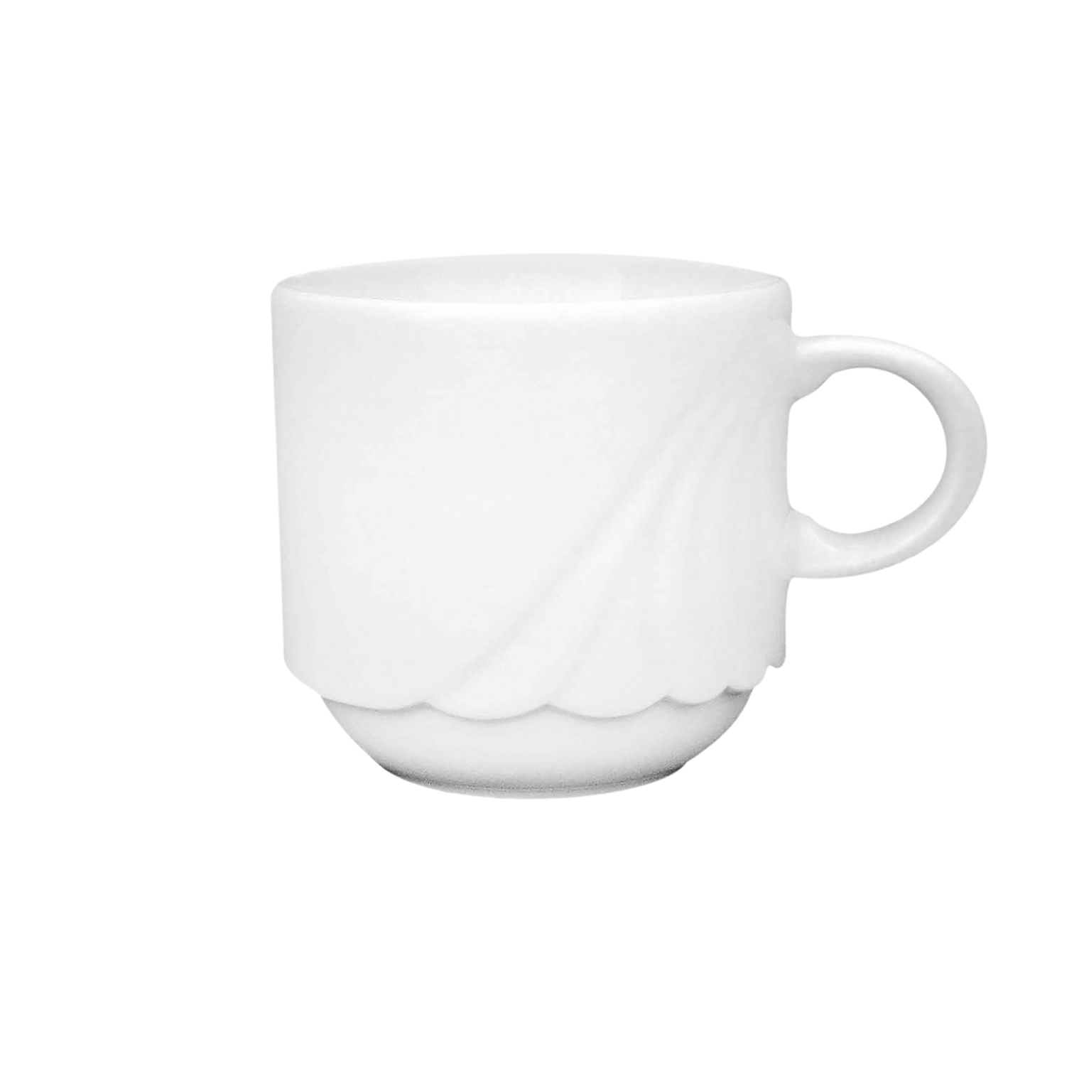 Kaffee-Obertasse - Inhalt 0,20 ltr -, Form AMBIENTE - uni weiß, DM: 7,5 cm Höhe 7 cm