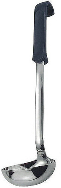 Schöpflöffel 9 x 8 cm, Griff: 25 cm, 110 ml Edelstahl, Polypropylen ergonomischer, rutschfester Griff mit STOP-Funktion