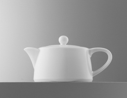 Teekanne mit Deckel - Inhalt 0,40 ltr - Form PRIMAVERA - uni weiß