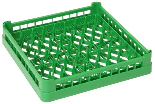 Geschirrspülkorb TELLER grobmaschig, aus grünem Polypropylen, DIN 66075-F, stapelbar, hitzeresistent bis +120C Länge außen: 50 cm,