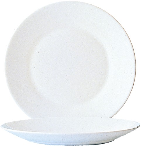 Speiseteller 23,5 cm Form Restaurant uni weiß ARCOPAL