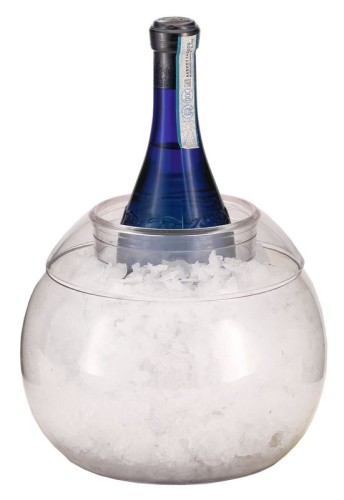 CARAFINE Standfuß Solo Crystal Kunststoffkugel mit Innenbehälter, transparent (spülmaschinengeeignet)
