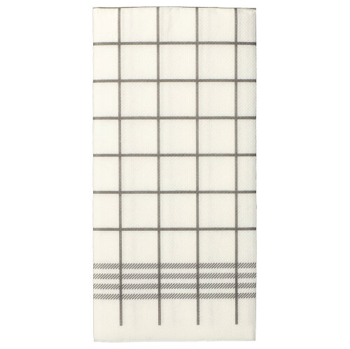 30 Servietten, 2-lagig "PUNTO" 1/8-Falz 39 cm x 40 cm grau "Kitchen Towel" mikrogeprägt von PAPSTAR