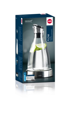 Emsa Kühlkaraffe FLOW, Inhalt: 1,0 Liter, Höhe: 250 mm, aus Glas, spülmaschinengeeignet.