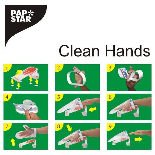 Clean Hands Base Kit Edelstahl 11,5 cm x 12,7 cm x 22 cm silber von PAPSTAR