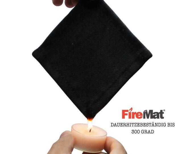 KeyCoon Firemat Brandschutzunterlage schwarz Edition 60x70cm
