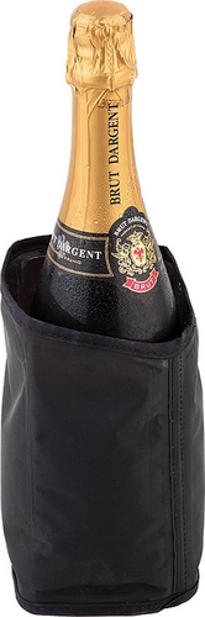 Kühlmanschette Ø 11 cm, H: 18 cm Nylon, PE, schwarz für Sekt- / Champagnerflaschen Farbe: Schwarz