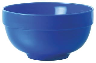 WACA Dessertschale aus Polypropylen in blau. Form: rund, mit hohem Rand. Durchmesser 13,5 cm, Kapazität: 0,45 l.