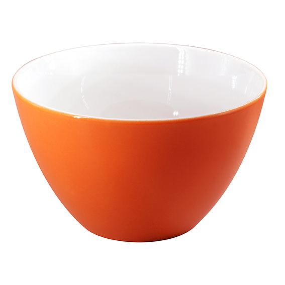 Schüssel 21 cm - Form: Table Selection - Dekor, 79922 orange - aus Porzellan. Hersteller:, Eschenbach. "Made in Germany".