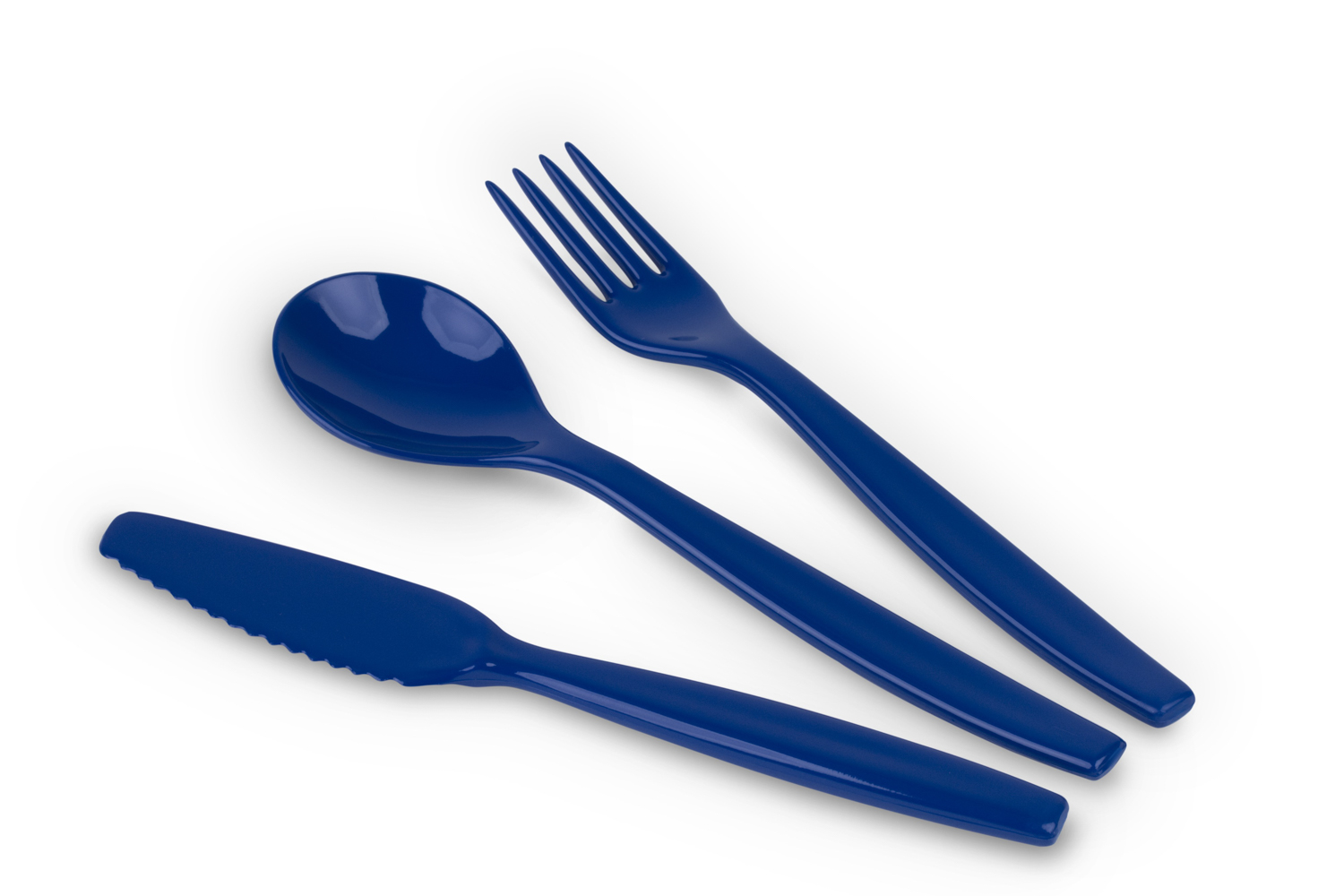Kinderzeug Besteck-Set BRISE, blau 3-teilig: Messer, Gabel, Löffel, spülmaschinen- geeignet. Länge ca. 16,5 cm, Gewicht 31 g