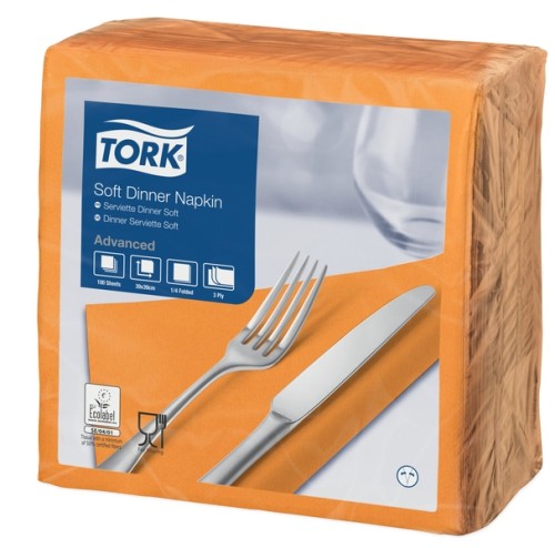 Tork Soft Dinnerserviette Orange Advanced Orange