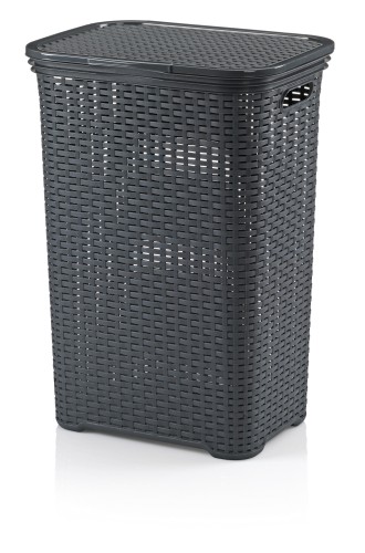 KELA Wäschebox Brasilia PP-Kunststoff dunkelgrau 43,5x33,5x60,0cm 60,0l