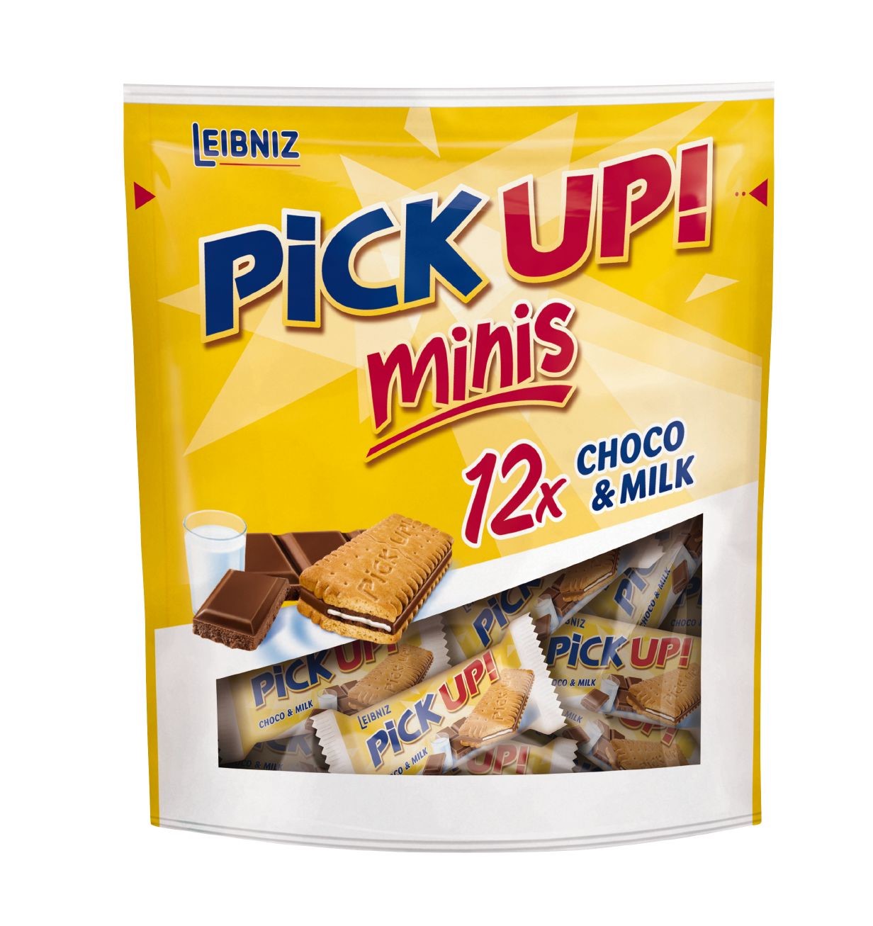 Bahlsen PiCK UP! Minis Choco&Milk Mini-Keksriegel Inhalt: 14 Packungen á 12 Stück