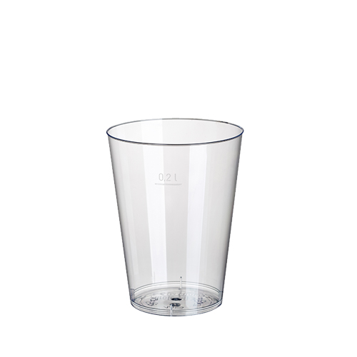 10 Trinkbecher, PS 0,2 l Ø 7,5 cm · 9,7 cm glasklar von Starpak