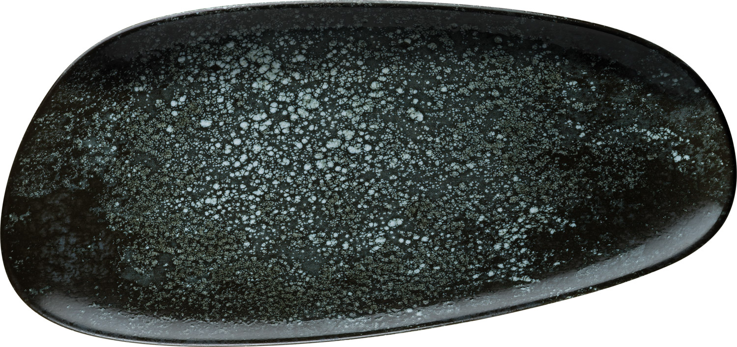 Cosmos Black Vago Platte 36cm, Bonna Premium Porcelain