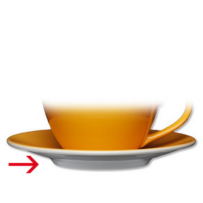 Cappuccino-Untertasse - Durchmesser 14,5 cm - ohne Obertasse - COFFEE SHOP - apricot