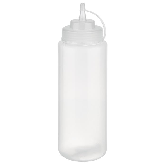 APS Quetschflasche Ø 8 cm, H: 26,5 cm, 1.025 ml Polyethylen, transparent