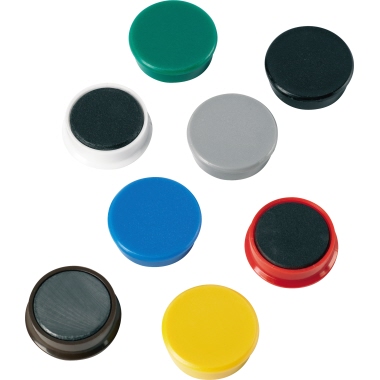 ALCO Magnet 38 x 13,5 mm (Ø x H) 38mm 2,5kg farbig sortiert 10 St./Pack., rund, Maße: 38 x 13,5 mm (Ø x H),