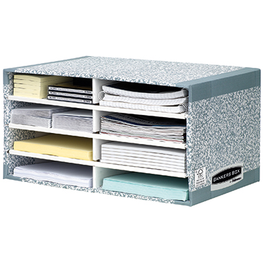 Bankers Box® Briefablage System DIN A4 Karton, 100  recycelt Farbe: grau/weiß