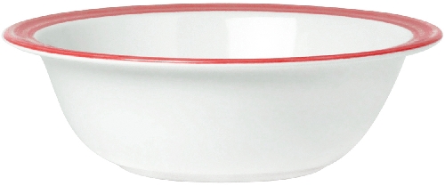 WACA Schüssel BISTRO in weiß-cherryrot, aus Melamin. Durchmesser: 20,5 cm. Kapazität: 1,05 l.