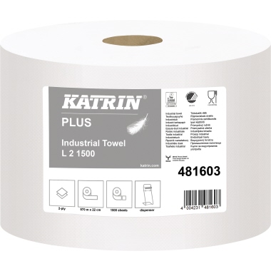 Katrin Putzrolle Plus L2 22 cm x 570 m (B x L) 2-lagig Tissue weiß