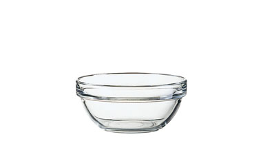 Glasschale EMPILABLE, Inhalt: 0,33 Liter, Durchmesser: 120 mm, Höhe: 54 mm, stapelbar.