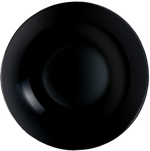 Coupteller DIWALI tief mit 0,78l, 20 cm, Farbe: schwarz / black, aus Opalglas (gehärtet), in Coupteller-Form, ohne breite "Fahne"