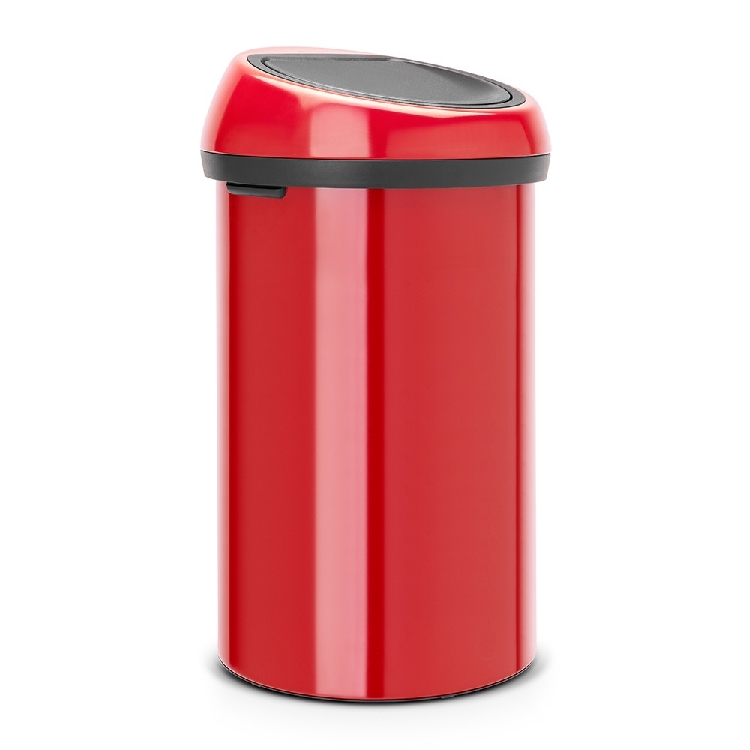 Brabantia Abfalleimer TOUCH BIN, Inhalt: 60l, Durchmesser 40,1 cm, Höhe 70,5 cm, Farbe Korpus und Deckel: Passion Red.