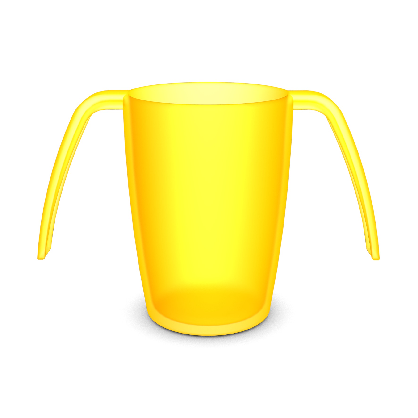 Ornamin HAPPY DRINK Becher gelb (nur Unterteil), mit 2 Henkeln, Inhalt: 220 ml