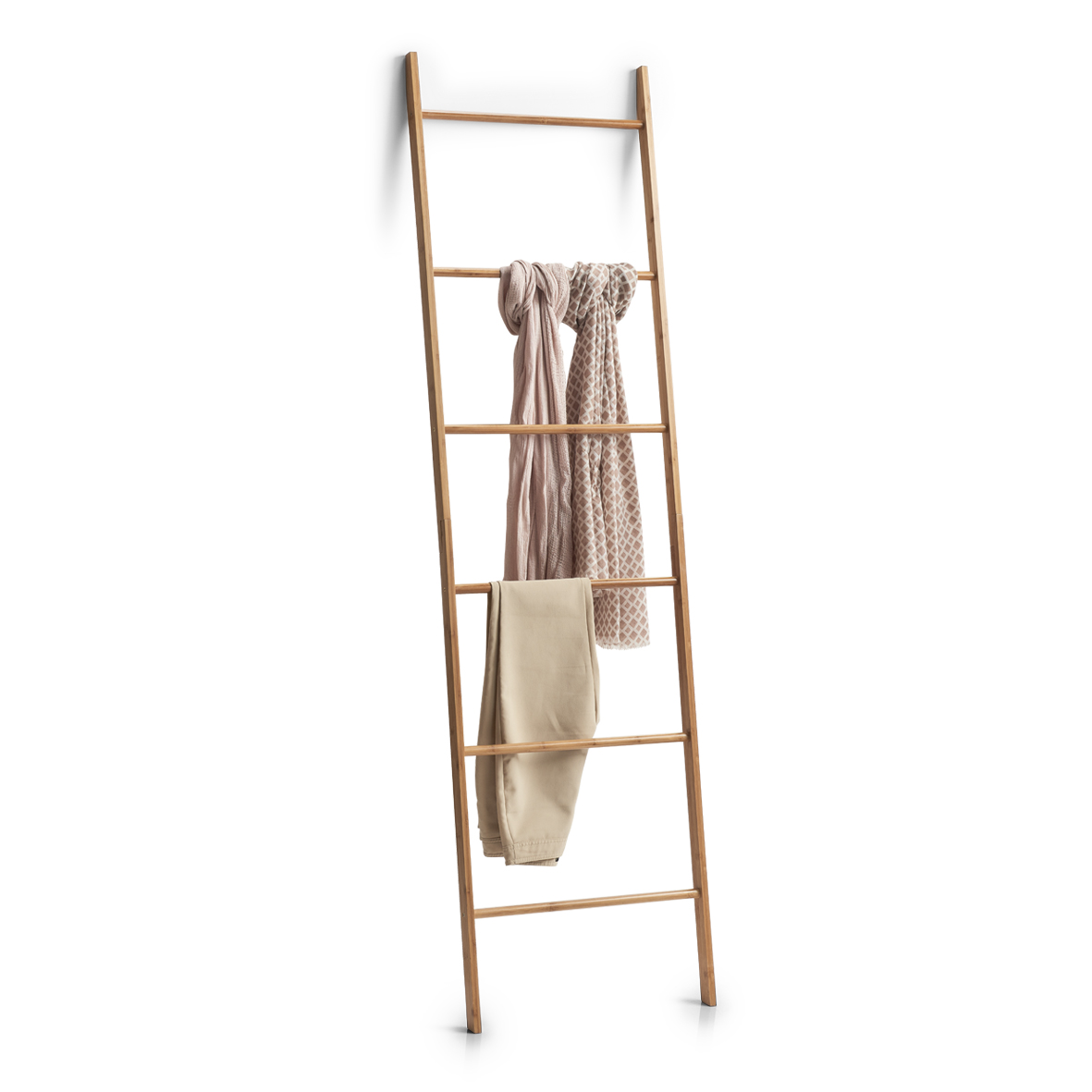 Leiter-Handtuchhalter, Bamboo lackiert, 50x3,5x182,5 cm. Farbe: natur. Entdecken Sie mit unserem Handtuchhalter eine neue und innovative