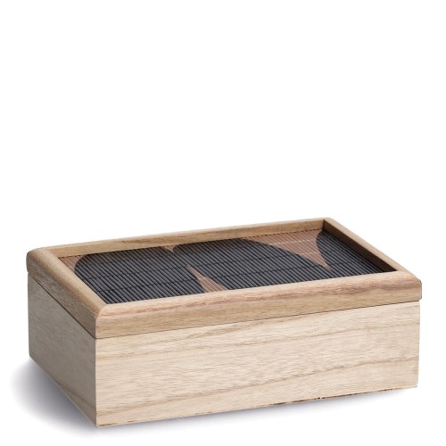 Aufbewahrungsbox "Black Mosaic", Holz. Länge: 240 mm. Breite: 160 mm. Höhe: 85 mm
