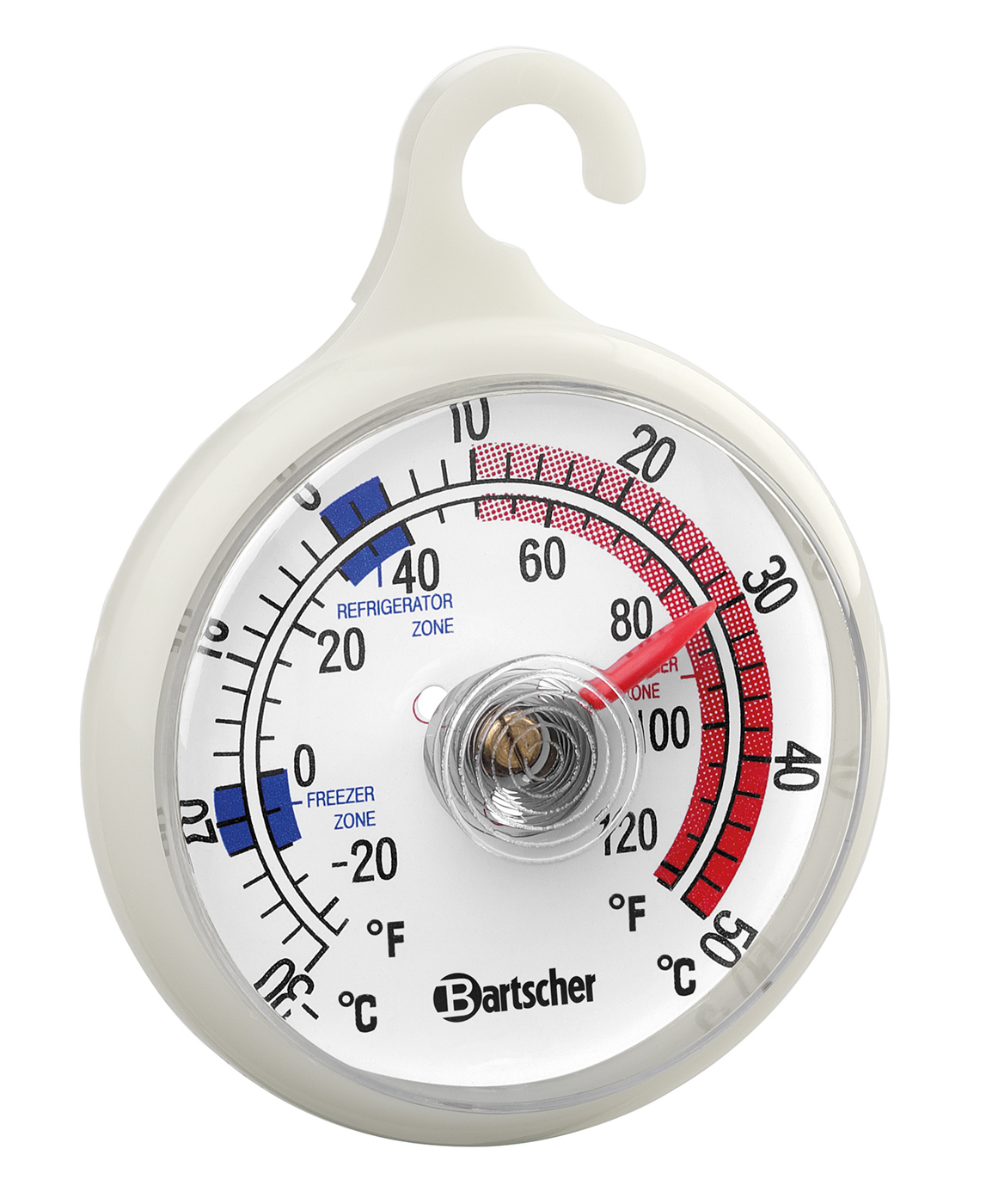 Bartscher Thermometer A500 | Temperaturbereich auch in Fahrenheit ,Mit Aufhängevorrichtung | Maße: 5,1 x 1,3 x 66 cm. Gewicht: 0,011 kg