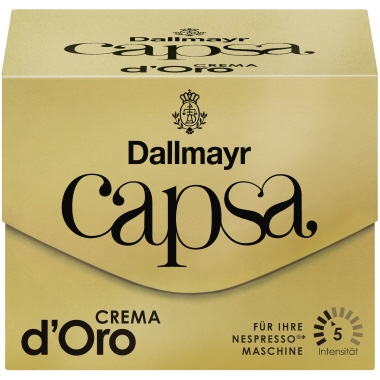 Dallmayr Kaffeekapsel CAPSA Nespresso® Maschine CREMA D´ORO 10 x 5,6 g/Pack., Verwendung für Produkt: Nespresso®
