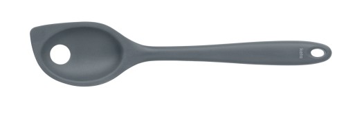 Kela Lochkochlöffel Tom aus Silikon, grau, ca. 285mm x 60mm (L x B)
