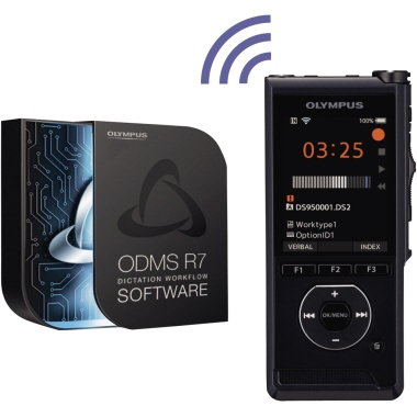 OLYMPUS Diktiergerät DS-9500 Premium-Kit 49,8 x 120,8 x 18,6 mm (B x H x T) inkl. ODMS R7 Dictation Module, Netzteil