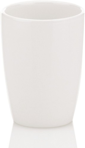 Kela Becher Natura Keramik weiß 10,5cm 8cmØ Edler Chic: der Becher NATURA aus weiß glänzender Keramik. Der Becher kann sowohl als