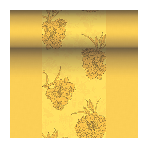 PAPSTAR Tischläufer, stoffähnlich, PV-Tissue Mix "ROYAL Collection" 24 m x 40 cm gelb "Thalia"