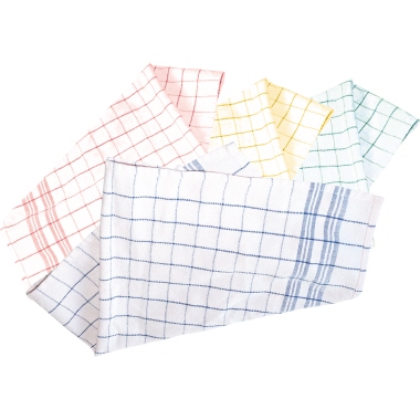 HYGOCLEAN Geschirrhandtuch KARO 50 x 70 cm (B x L) verschiendendene Farben rot/weiß-, grün/weiß-, blau/weiß- ,gelb/weiß-kariert