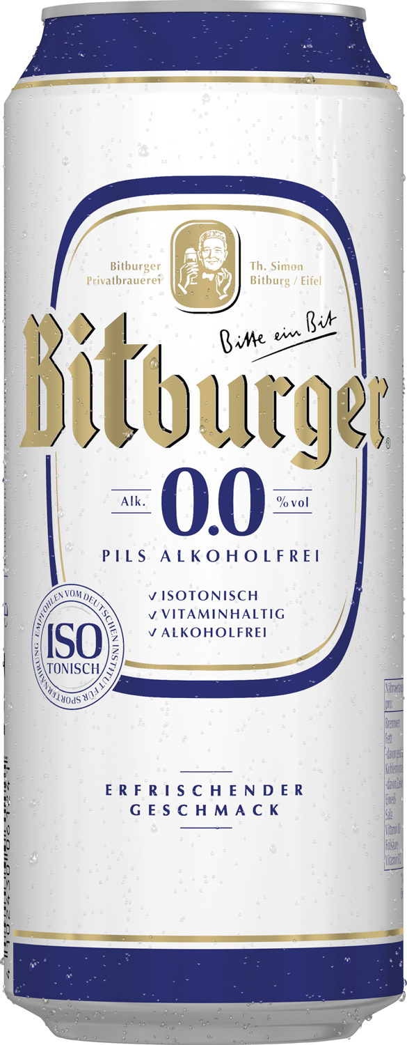 Bitburger 0,0% Pils Alkohol- frei 0,5L Dose Mehrwegartikel (inkl. Pfand)