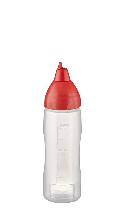 APS Quetschflasche -NON DRIP- Ø 5,5 cm, H: 21 cm, 350 ml Polyethylen, transparent