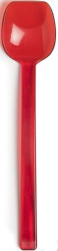 Roltex Löffel mit flacher Kante, BPA-frei, in transparentem rot