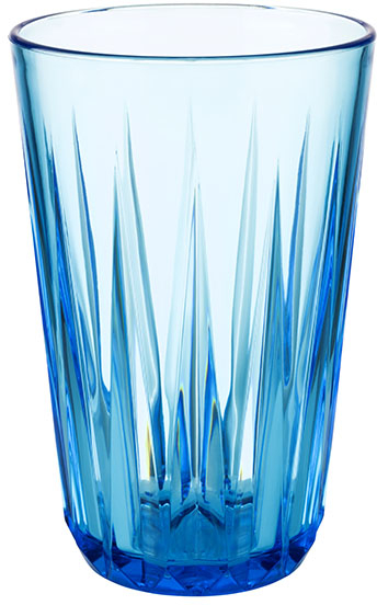 Trinkbecher -CRYSTAL- Ø 8 cm, H: 12,5 cm Tritan, 0,3 Liter Farbe: blue sky stapelbar Made in Germany bruchsicher