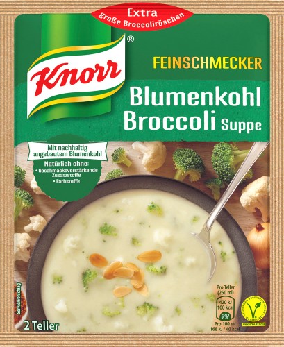 Knorr Feinschmecker Blumenkohl Broccolisuppe 2 Portionen 51G