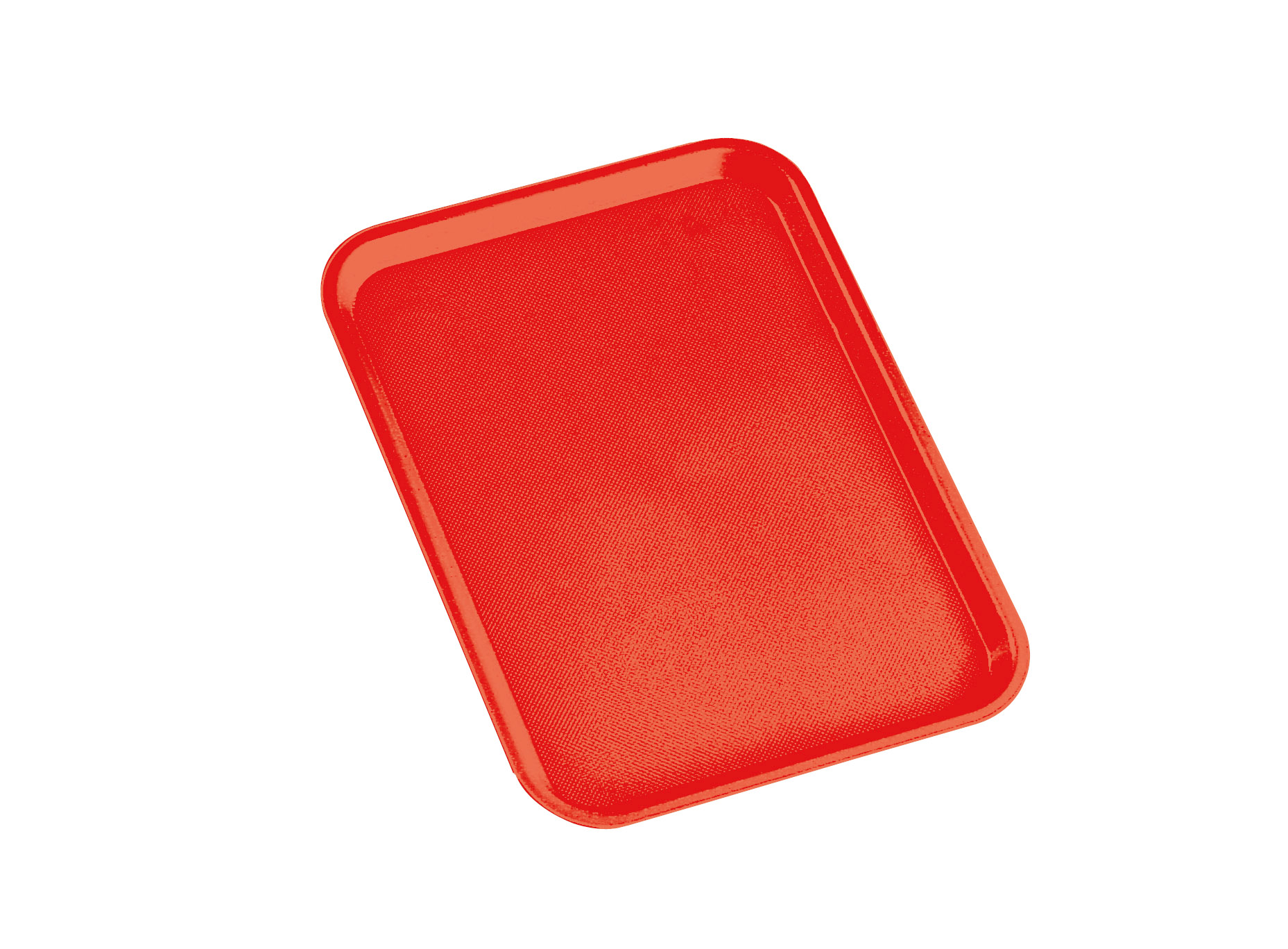 ARAVEN Fast Food-Tablett 416x305mm aus Polypropylen zum Servieren von Speisen, rot
