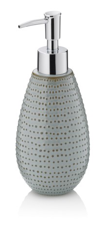 KELA Seifenspender Dots Keramik graubraun 19,5cm 8,0cmØ 350,0ml
