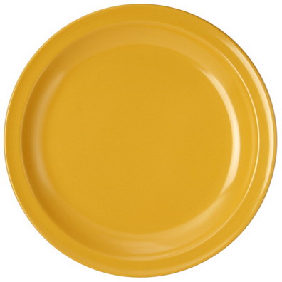 WACA Speiseteller COLORA in gelb, aus Melamin. Durchmesser: 23,5 cm.