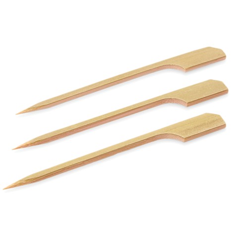 100 Picker Set, Bambus. Material: Bambus / Holz / Kork / Vollweide. Materialstärke 3 mm. Maße: Länge: 120 mm
