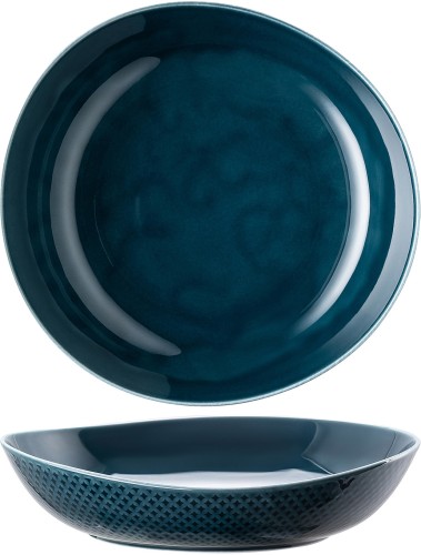 Junto Ocean Blue (blau) von Rosenthal, Teller tief 25 cm aus Porzellan