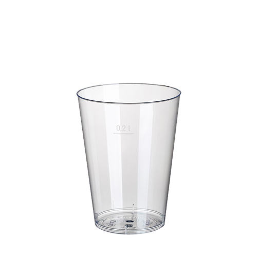 50 Trinkbecher, PS 0,2 l Ø 7,5 cm · 9,7 cm glasklar von Starpak